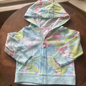 🌸Carter’s floral zip up Hoodie size 12 months